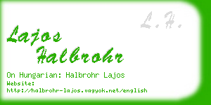 lajos halbrohr business card